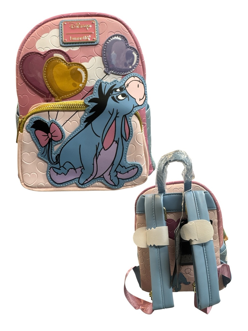 Collectable Loungefly Pink, Blue & Yellow Eeyore Kids Mini Backpack